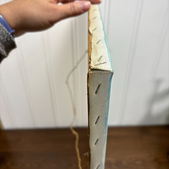 Vintage Thelma Stobie Oil Painting Lake & Mountain Landscape Canadian Nature Art - Picture 11 of 12